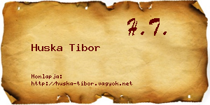 Huska Tibor névjegykártya